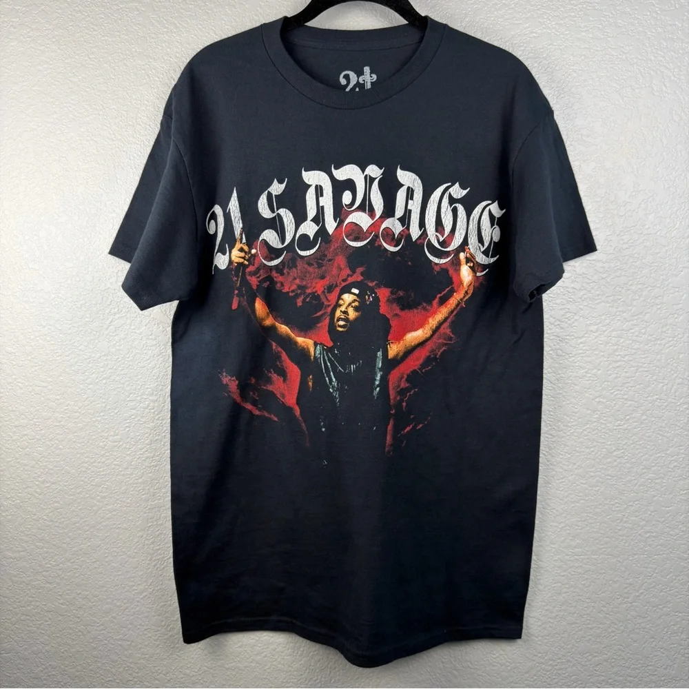 NWOT 21 Savage Men's Black Graphic Tee, Medium